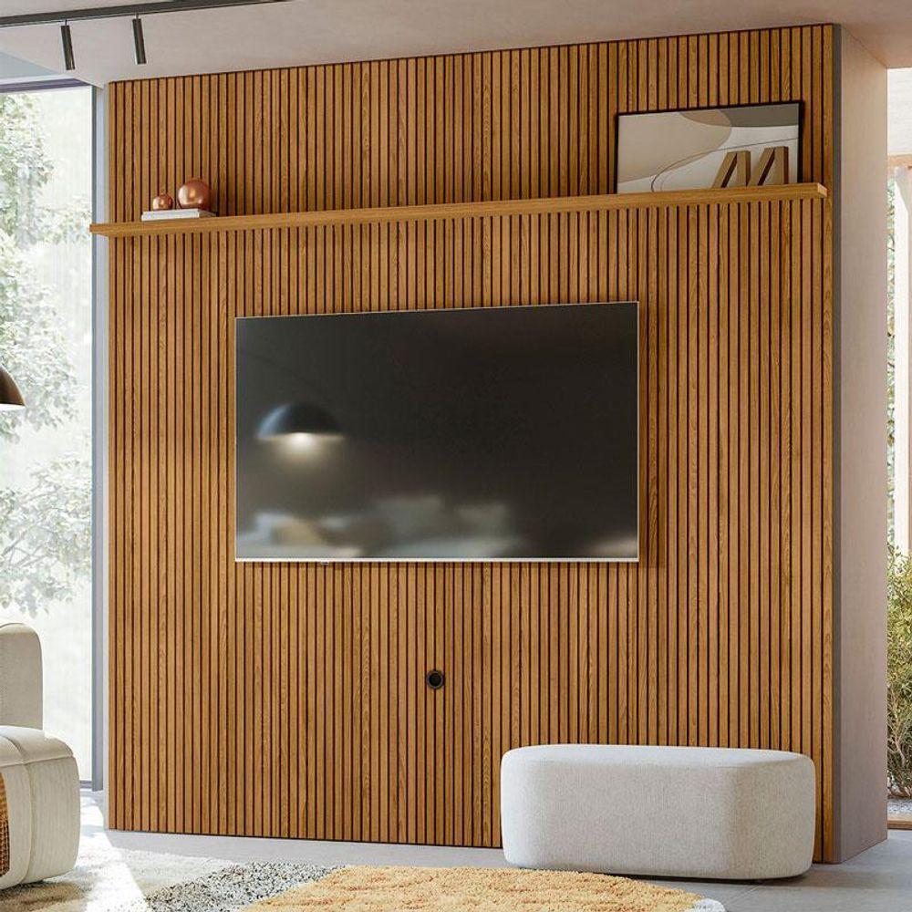 Painel Piso Teto New Guaporé Ambiente Cumaru - Madetec - 1