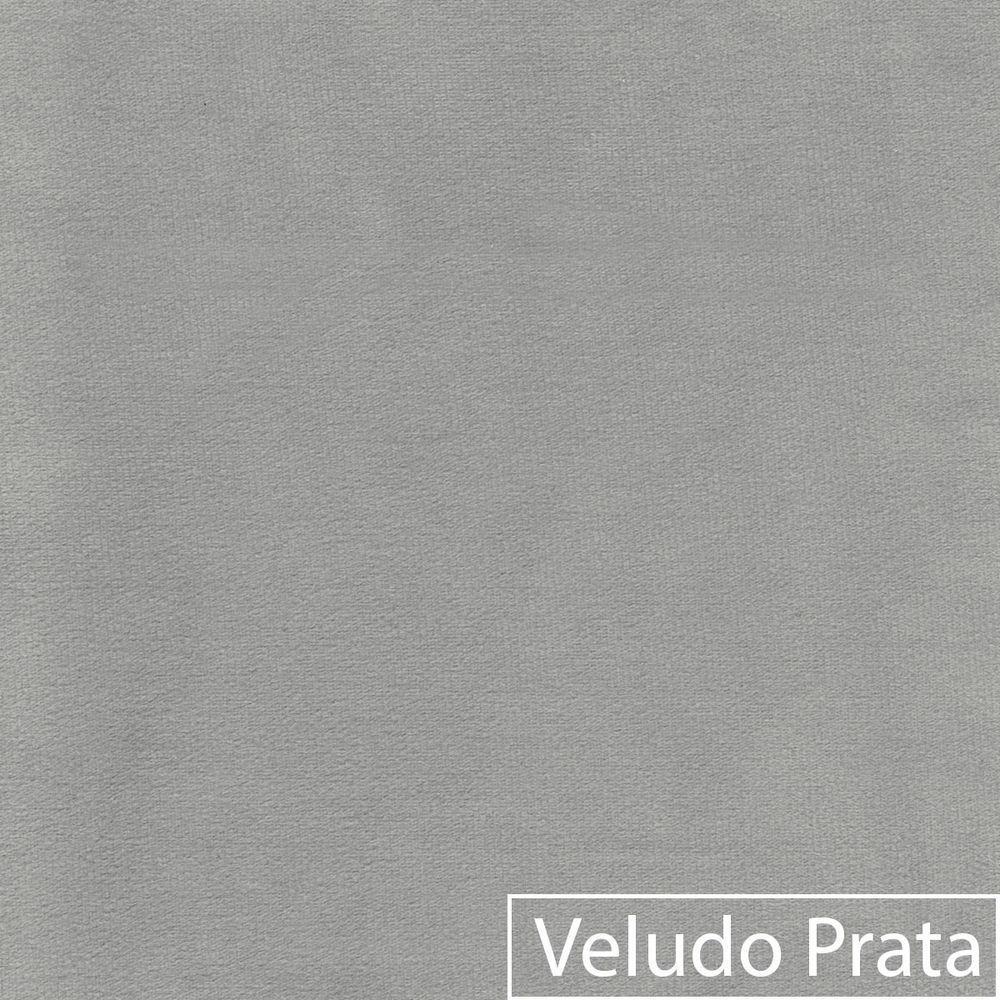 Cabeceira Estofada Egito Spz 160cm Casal Veludo - Amarena Móveis Prata-2223 - 5