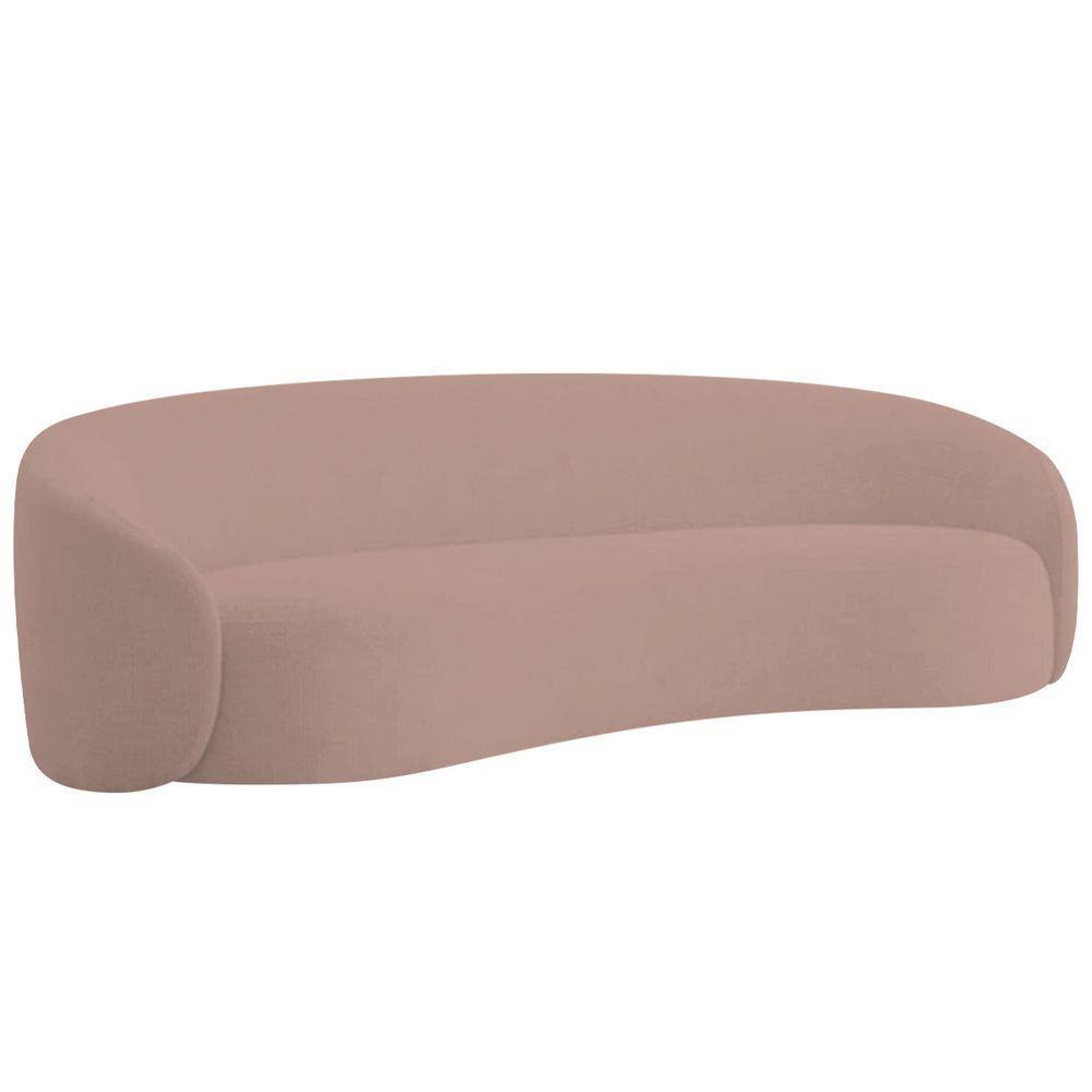 Sofá Orgânico Luxo Recepção 220cm Amore Linho Rosê - 2