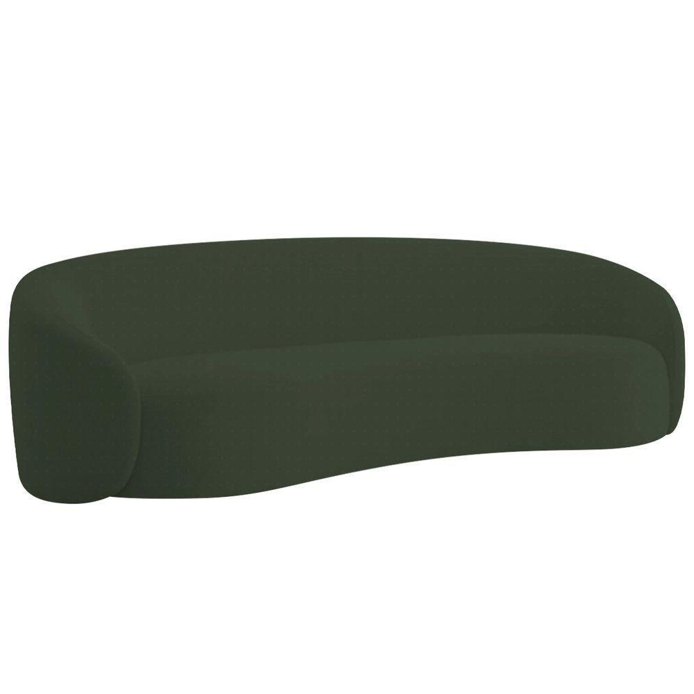 Sofá 2 Lugares Amore 160cm Orgânico Luxo Recepção Escritório Linho Verde - 1