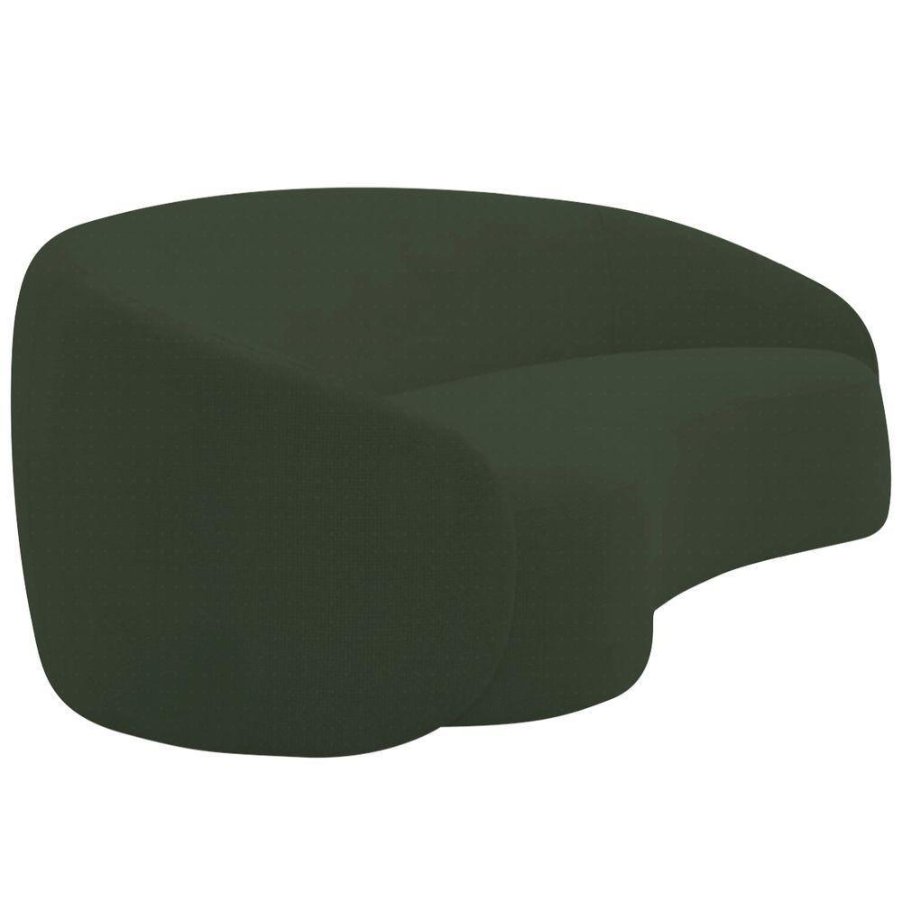 Sofá 2 Lugares Amore 160cm Orgânico Luxo Recepção Escritório Linho Verde - 3