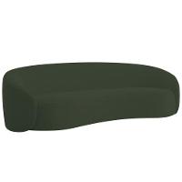 Sofá 2 Lugares Amore 160cm Orgânico Luxo Recepção Escritório Linho Verde - 1