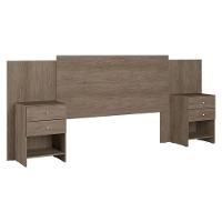 Guarda Roupa Casal Nobre 6 Portas Full Glass Rustic Acetinado E Cabeceira Com Mesas De Cabeceira Formosa Rustic- Thb - 5