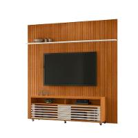 Painel Piso Teto New Guaporé Com Rack Bancada Frizz Cross New Prestige Ambiente Cinamomo Off White - Madetec - 2