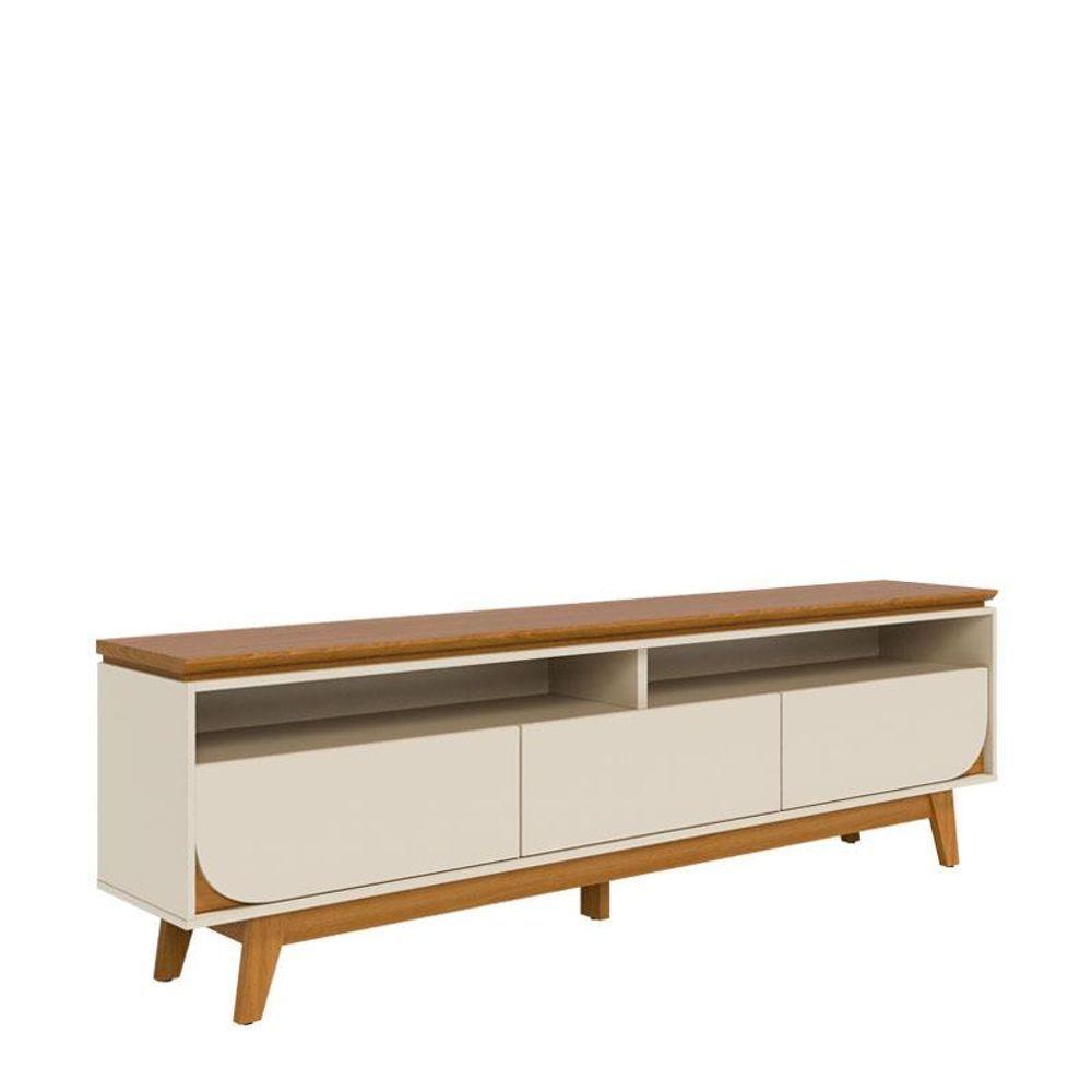 Painel Piso Teto New Guaporé Com Rack Bancada Selene New Luna Ambiente Cinamomo Off White - Madetec - 8