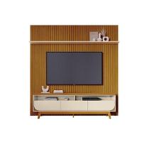 Painel Piso Teto New Guaporé Com Rack Bancada Selene New Luna Ambiente Cinamomo Off White - Madetec - 2