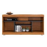 Rack Bancada Yara Com Mesa De Centro Jeri Noce Milano Preto Acetinado - Colibri - 3