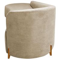 Divã Recamier Orgânico França 160cm Lado Esq Pés Madeira Bouclé Bege - 7