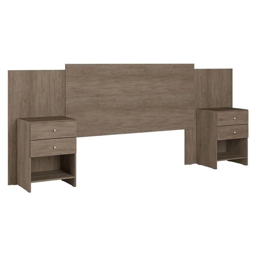 Guarda Roupa Casal Absolut Clear 7 Portas Rustic Off White E Cabeceira Com Mesas De Cabeceira Formosa Rustic -thb - 5