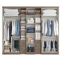 Guarda Roupa Casal Absolut Clear 7 Portas Rustic Off White E Cabeceira Com Mesas De Cabeceira Formosa Rustic -thb - 3