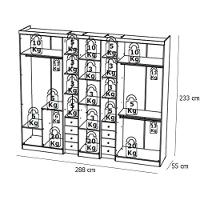 Guarda Roupa Casal Absolut Clear 7 Portas Rustic Off White E Cabeceira Com Mesas De Cabeceira Formosa Rustic -thb