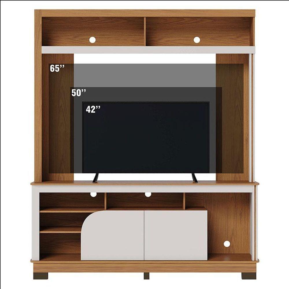 Estante Home Theater Belaya Freijó Off White Matte - Colibri - 3