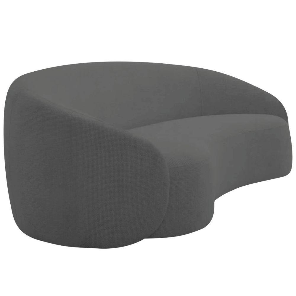Sofá Orgânico Luxo Recepção 250cm Amore Linho Cinza Escuro - 5