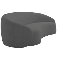 Sofá Orgânico Luxo Recepção 250cm Amore Linho Cinza Escuro - 5