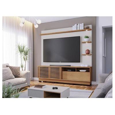 Estante Home Theater Ambiente Campeche Com Pés Freijó Off White Matte - Colibri