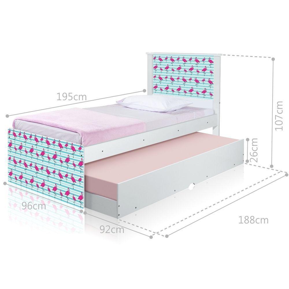 Cama Bicama Juvenil Flamingo Com Colchões - 3