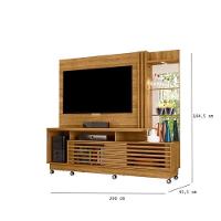 Home Theater Frizz Plus Cumaru Com Rodízios - Madetec - 2