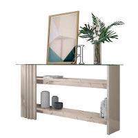 Rack Bancada Artur Com Aparador Frizz Calacata Off White - Madetec