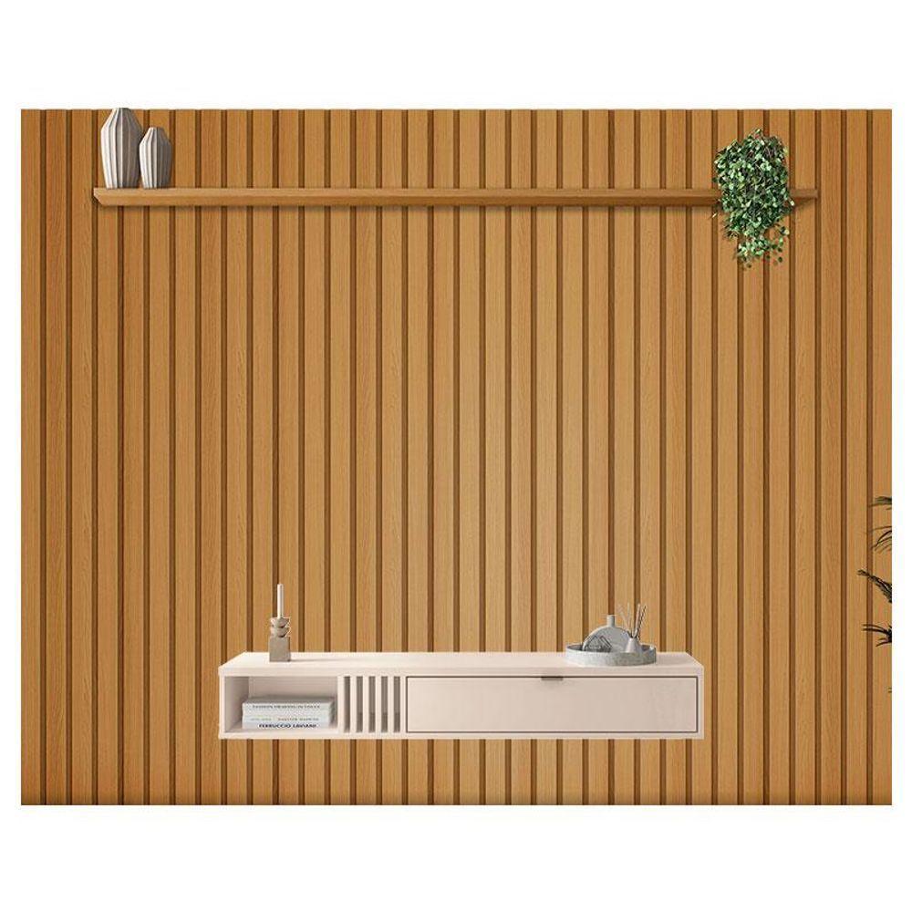 Painel Ripado You Bless 2.7 Cinamomo Off White - Hb Móveis - 1