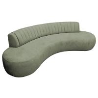 Divã Recamier Celeste Curvo Sala Estar Luxo 180cm Bouclé Cor - 2