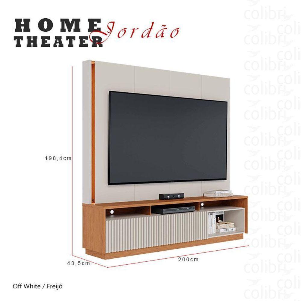 Estante Home Theater Jordão Off White Freijó - Colibri - 2