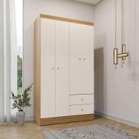 Guarda Roupa Solteiro Versa 4 Portas Freijó Off White Fosco - Kits Paraná - 6