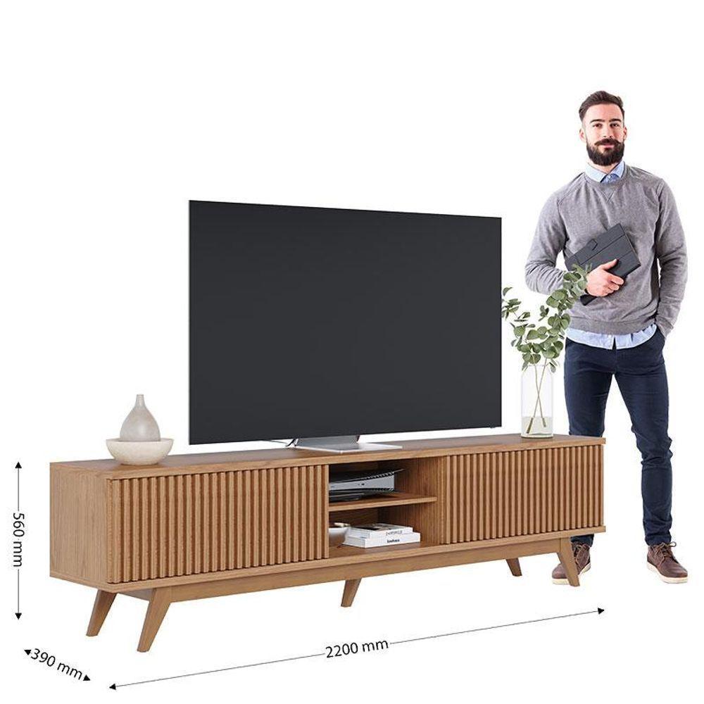 Rack Bancada Fortaleza Freijó Com Mesa De Centro Jeri Off White Freijó - Colibri - 4