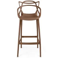 Kit 20 Banquetas Allegra Com Encosto Design Cozinha/bancada - Marrom