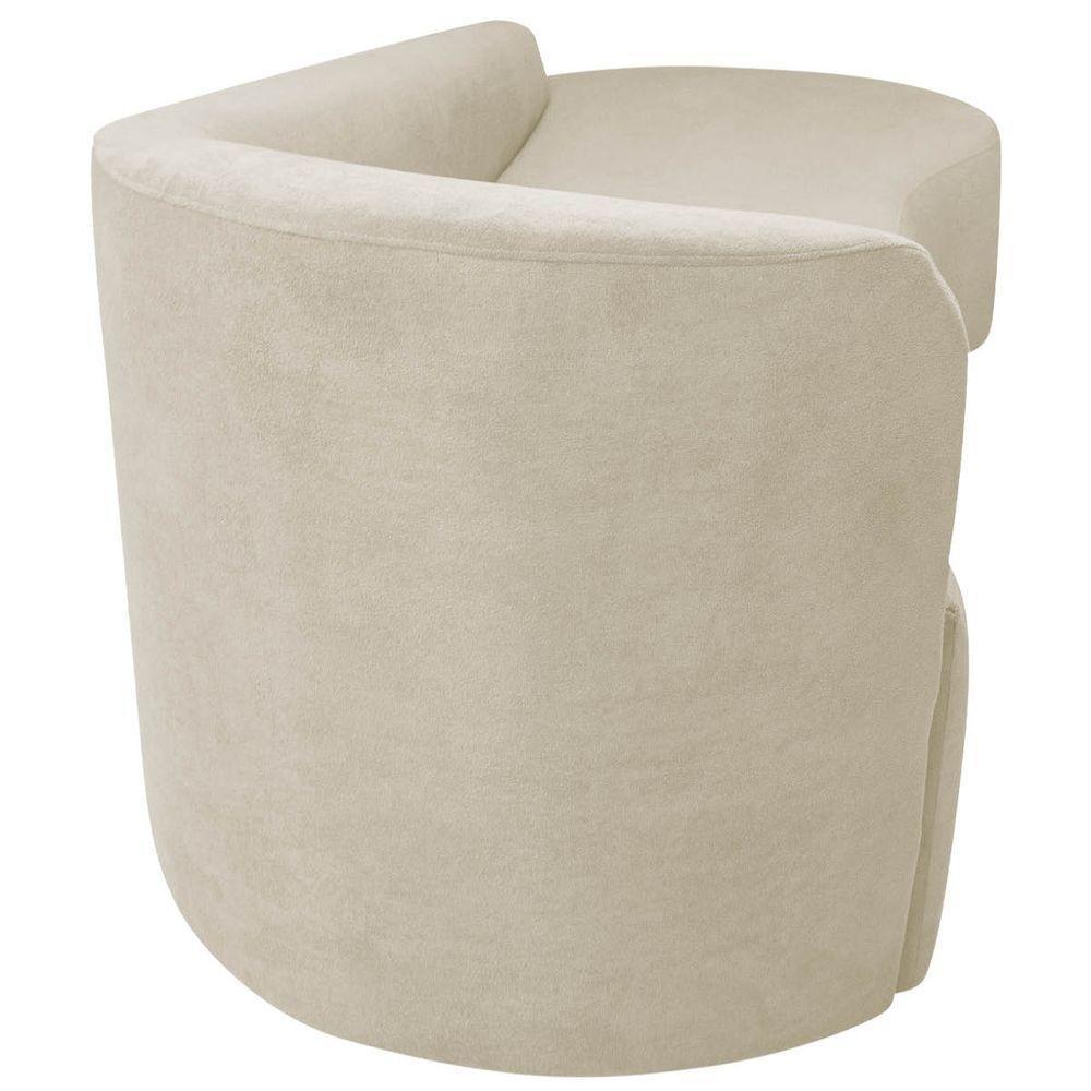 Divã Recamier Orgânico França 250cm Lado Direito Bouclé Bege - 7