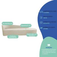 Divã Recamier Orgânico França 250cm Lado Direito Bouclé Bege