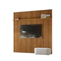 Painel Piso Teto New Guaporé Com Rack Bancada Selene New Luna Cumaru - Madetec - 3