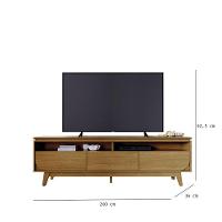 Painel Piso Teto New Guaporé Com Rack Bancada Selene New Luna Cumaru - Madetec - 6