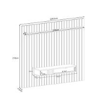 Painel Ripado You Bless 2.2 Cinamomo Off White - Hb Móveis - 4