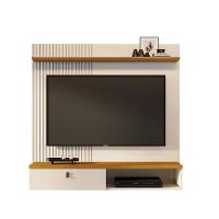 Estante Home Theater Suspenso íris Com Aparador Frizz Cinamomo Off White - Madetec - 2