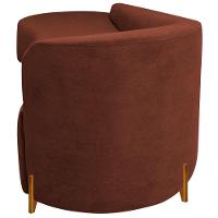 Divã Recamier Orgânico França 160cm Lado Esq Pés Madeira Bouclé Terracota - 5