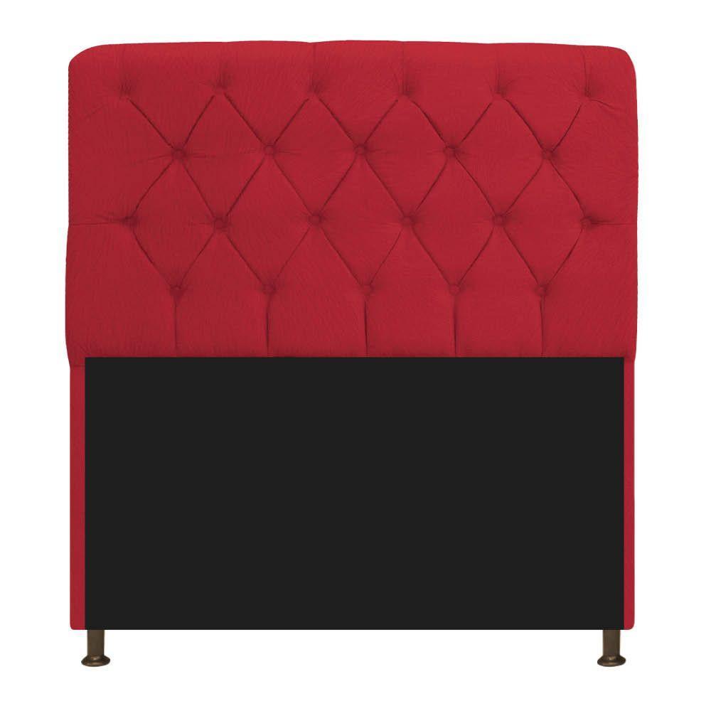 Cabeceira Lady e Recamier Félix 100Cm Solteiro Vermelho - 6