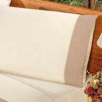 Jogo De Cama Lençol Queen Elegance Exclusivo180 Fios 80% Algodão 04 Peças - Palha E Caqui - 3