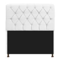 Cabeceira Lady e Recamier Félix 100Cm Solteiro Suede Branco - 6