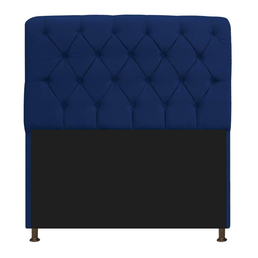 Cabeceira Lady e Recamier Félix 100 Cm Solteiro Azul Marinho - 6