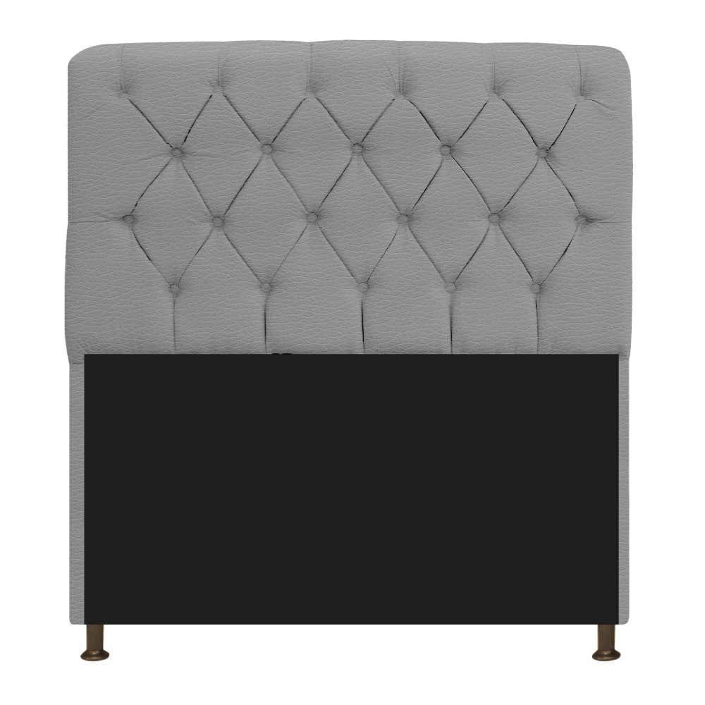 Cabeceira Lady e Recamier Félix 100 Cm Solteiro Cinza - 6