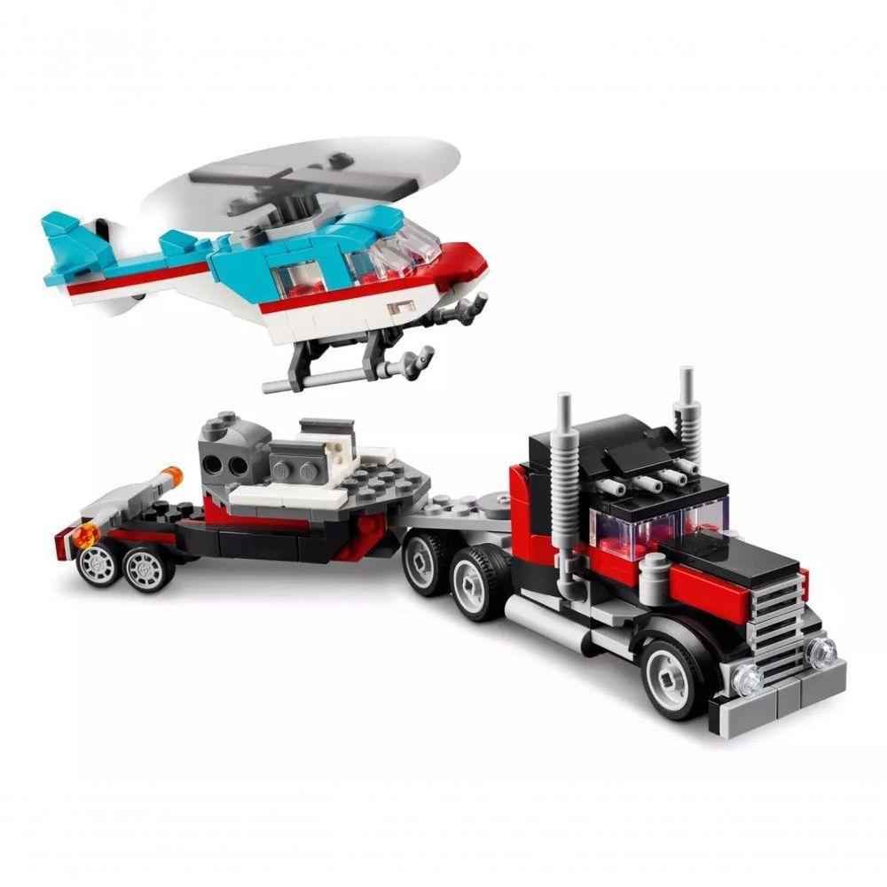 Lego Creator 3 Em 1 Caminhão De Plataforma Com Helicóptero - 270 Peças 31146 - 2