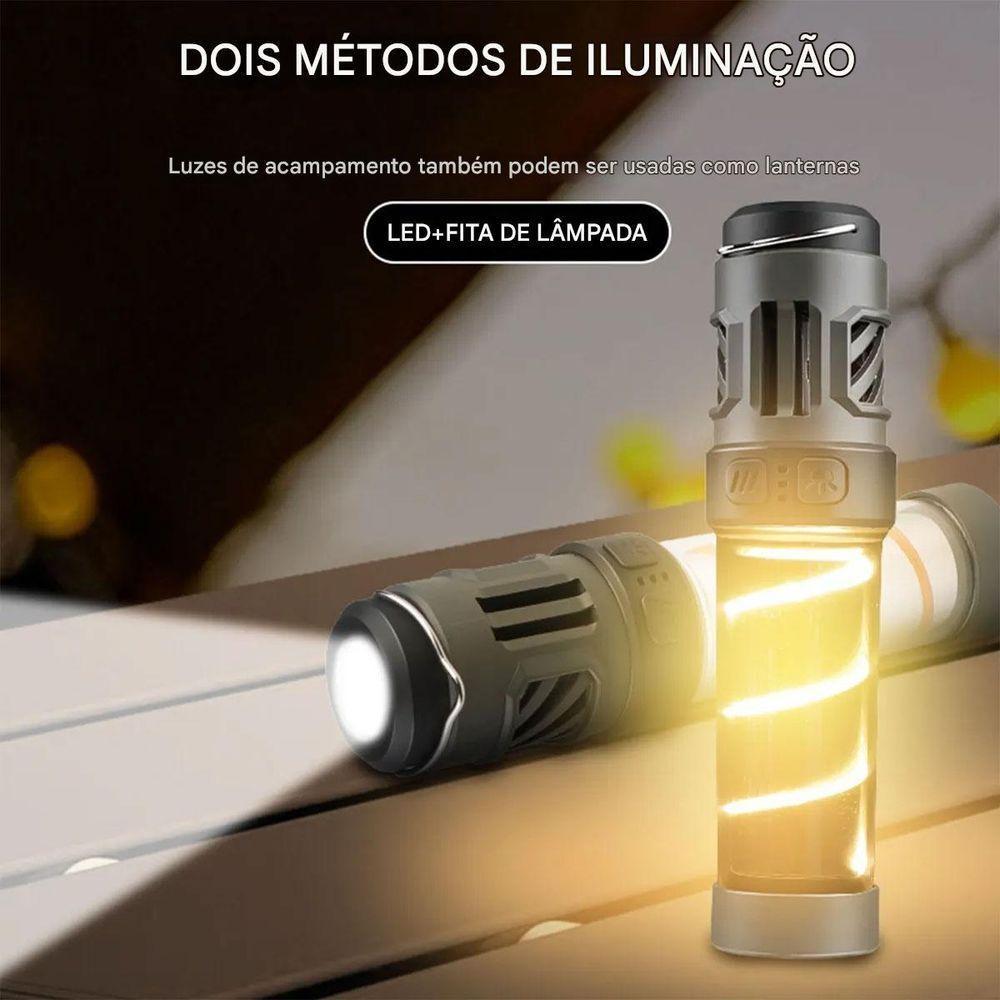 Lampada Repelente Lanterna Led Afasta Inseto Mosquito Usb Bateria Recarregavel Tripe Acampamento Pesca Passeio Ar Livre - 2