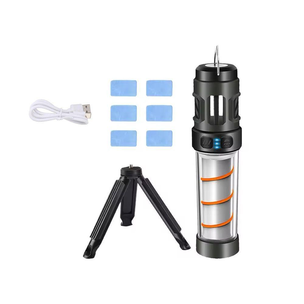 Lampada Repelente Lanterna Led Afasta Inseto Mosquito Usb Bateria Recarregavel Tripe Acampamento Pesca Passeio Ar Livre - 3