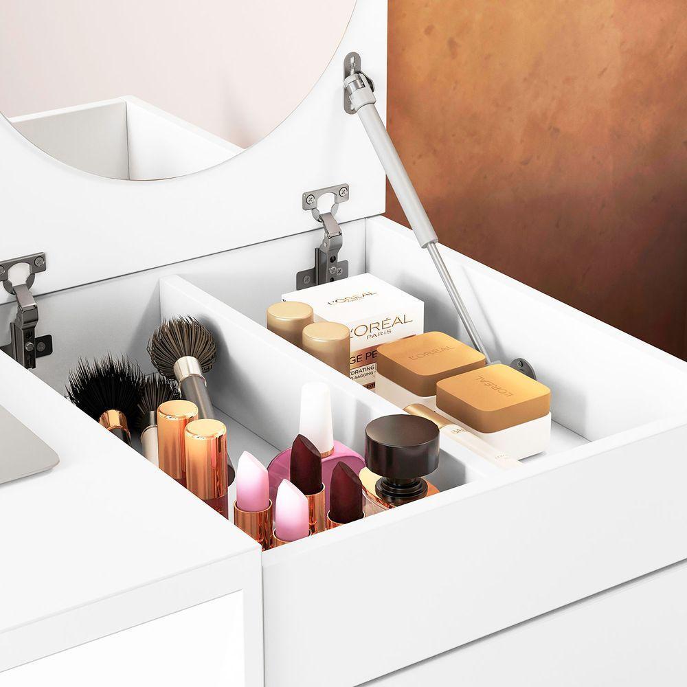 Bancada Camarim Desejo Branco Fosco Liso - Albatroz Móveis - 3