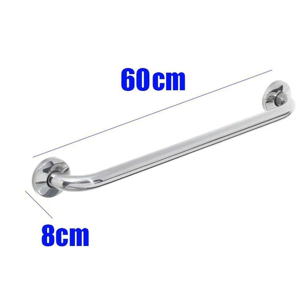 Barra De Apoio 60cm Inox Kit 18 Unidades Idoso Criança Gestante Deficiente Suporte Banheiro Box Segurança Acessibilidade - 3