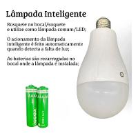 Lampada De Emergencia Inteligente Recarregavel Led E27 Queda De Energia Pesca Trilha Portatil Camping Potente Multiuso