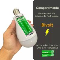 Lampada De Emergencia Inteligente Recarregavel Led E27 Queda De Energia Pesca Trilha Portatil Camping Potente Multiuso - 7