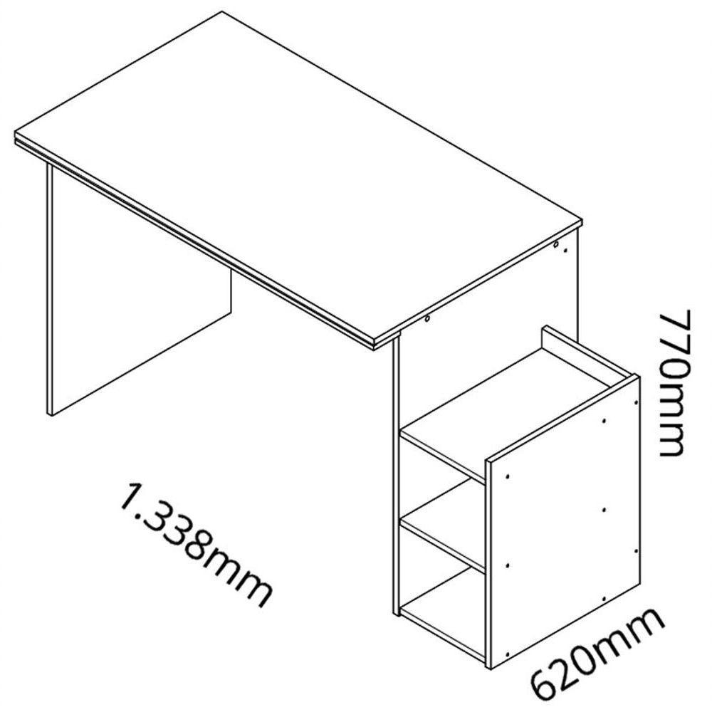 Mesa Para Computador Gamer Preto Com Vermelho - Gelius Móveis - 5