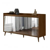 Buffet Aparador Retrô Com Espelho Delux 4 Portas Malbec - Moveisaqui - 1