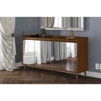 Buffet Aparador Retrô Com Espelho Delux 4 Portas Malbec - Moveisaqui - 2